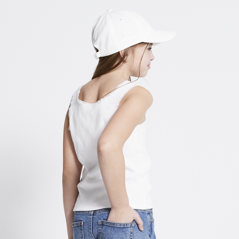 Ribbed tank top "Nalie" White